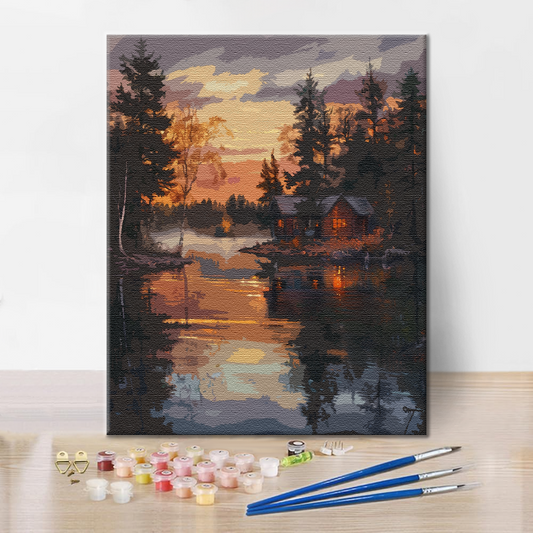 Dom na wodzie - Malowanie po numerach