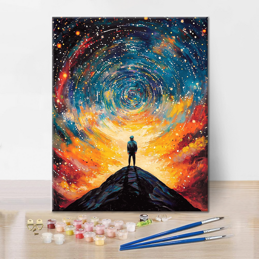 Szczegóły zestawu Across the Starry Sky - Malowanie po numerach - wysokiej jakości płótno i farby akrylowe