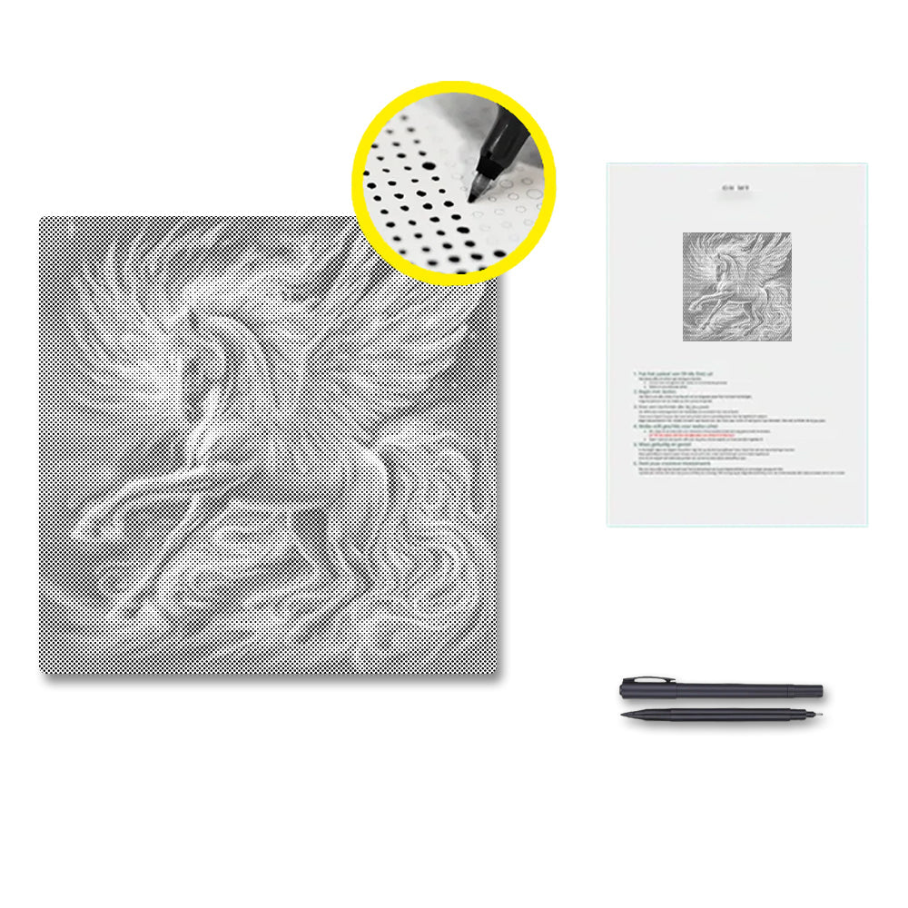 Pegasus With Glowing - Malowanie kropkami
