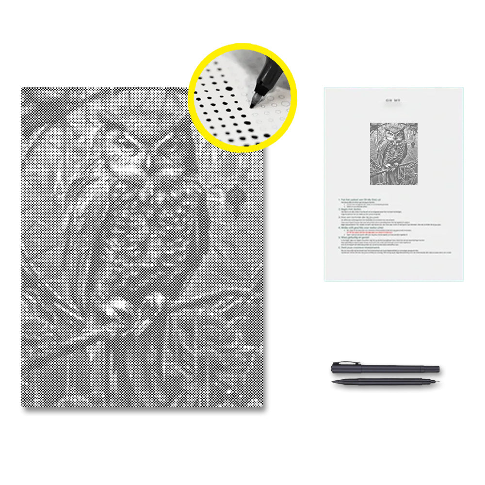 An Owl - Malowanie kropkami