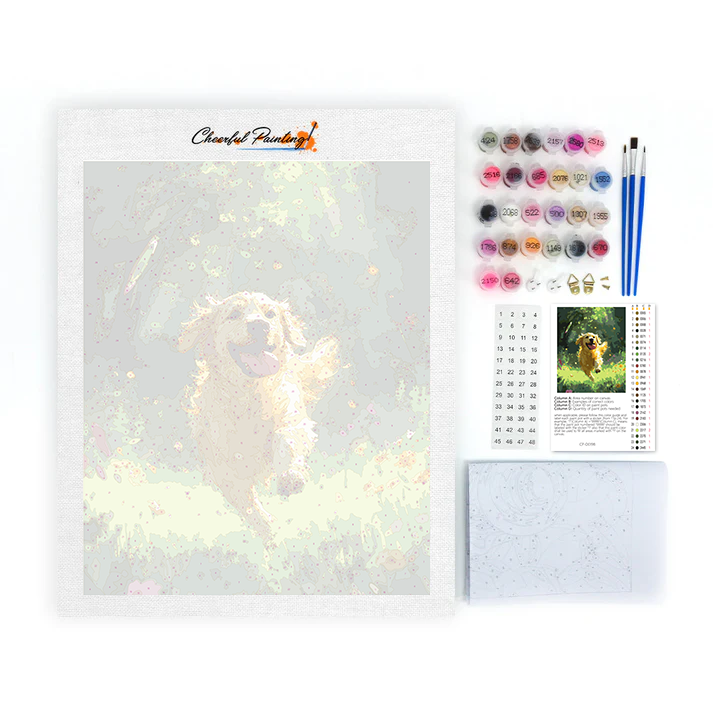 Golden Retriever - Malowanie po numerach