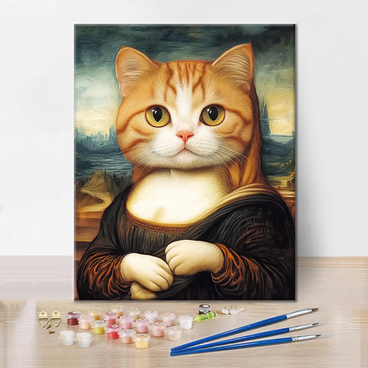 Kot Mona Lisa - Malowanie po Numerkach