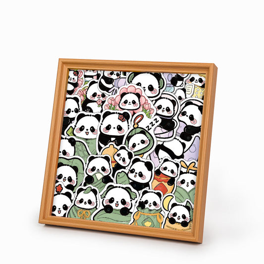 Panda II - Drewniana układanka do kolorowania