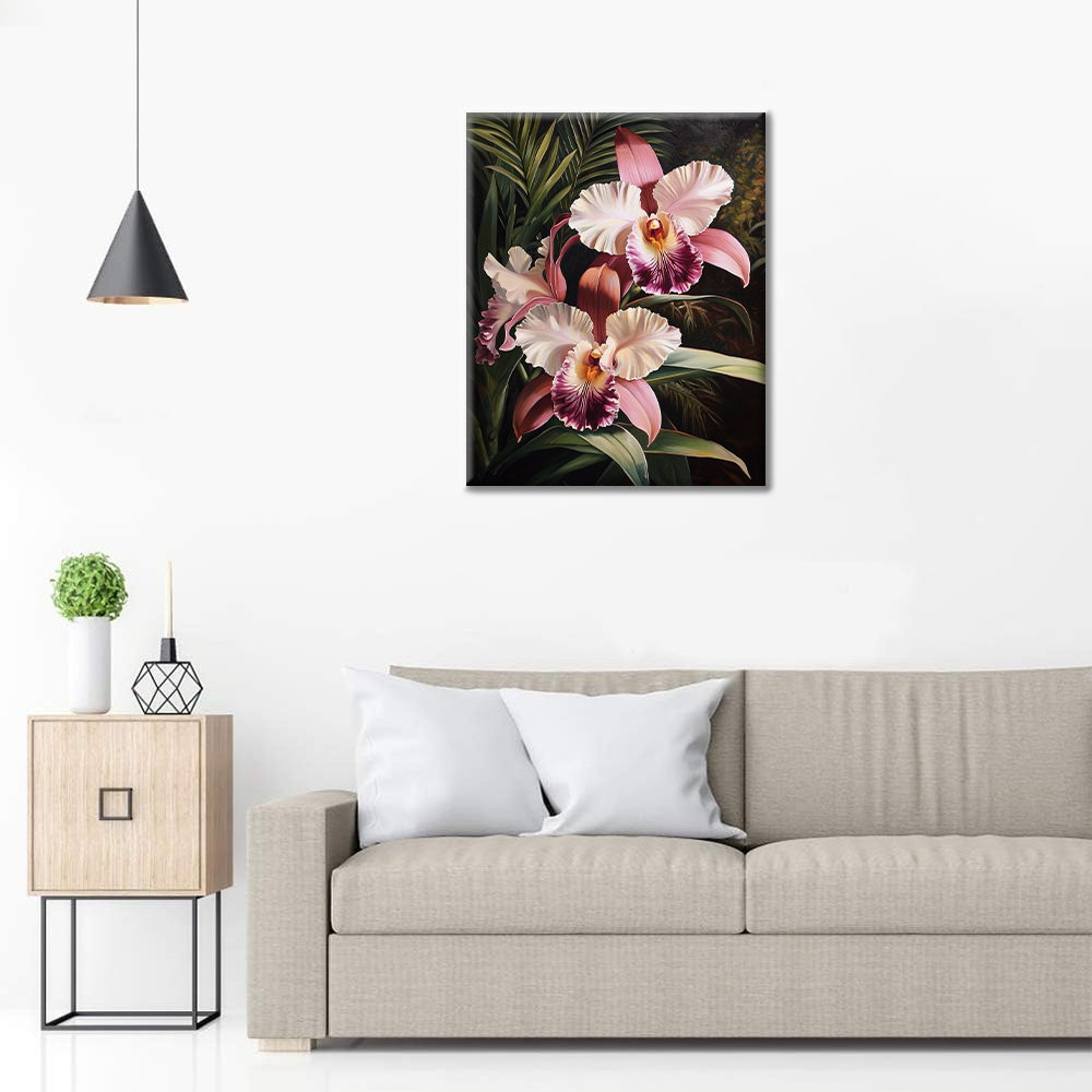 Różowa Orchidea - Malowanie po Numerach