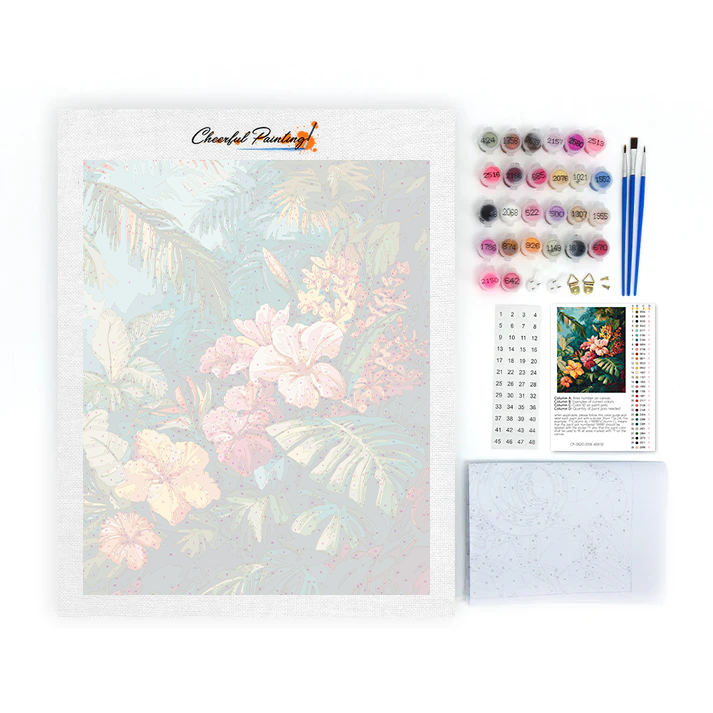 Tropical Bloom - Malowanie po numerach