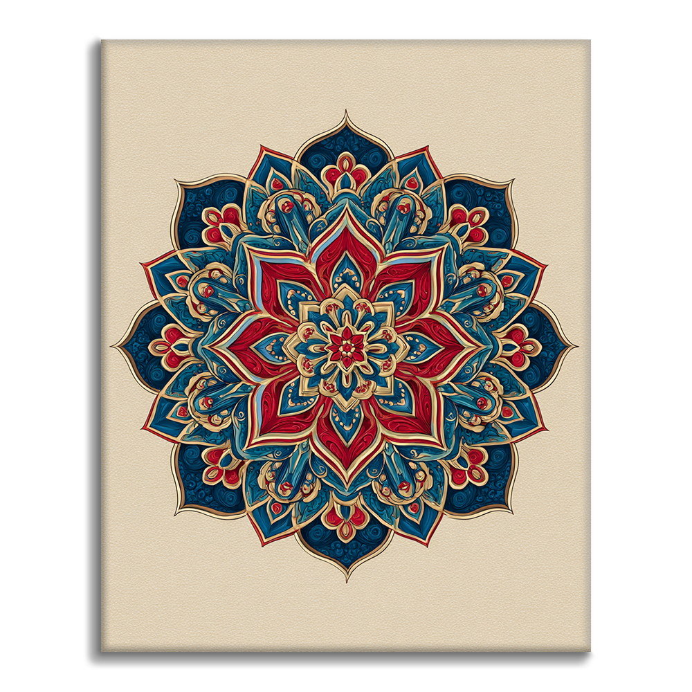 Twin Mandala - Malowanie po numerach