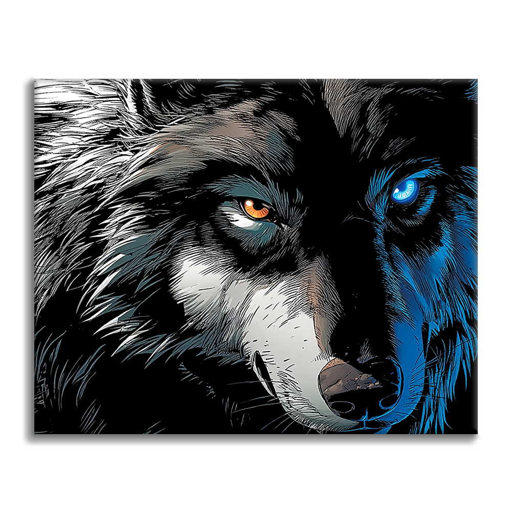 Wolf King - Malowanie po numerach