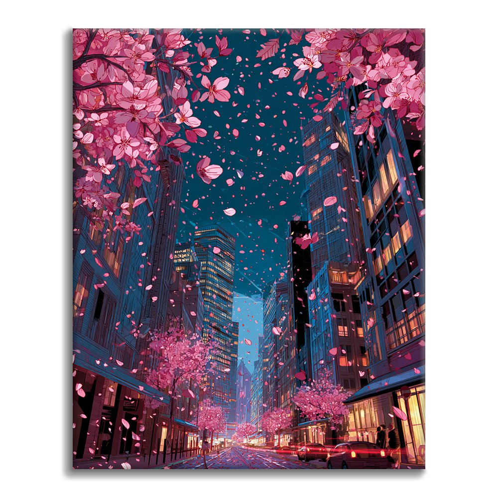 City Blooms Cherry - Malowanie po numerach