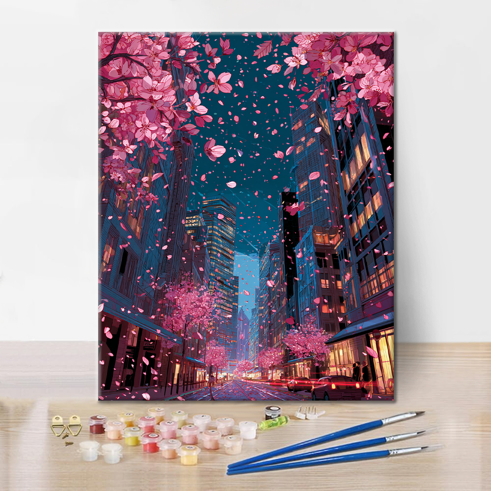 City Blooms Cherry - Malowanie po numerach