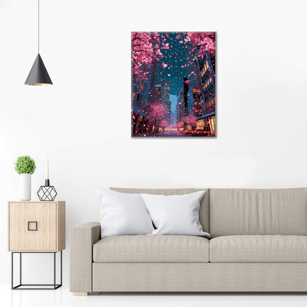 City Blooms Cherry - Malowanie po numerach