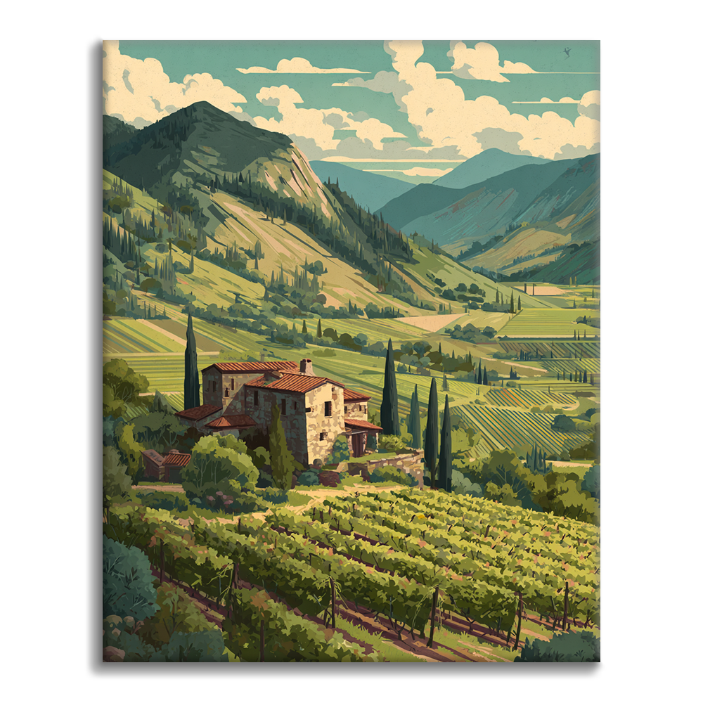 Emerald Vineyard - Malowanie po numerach