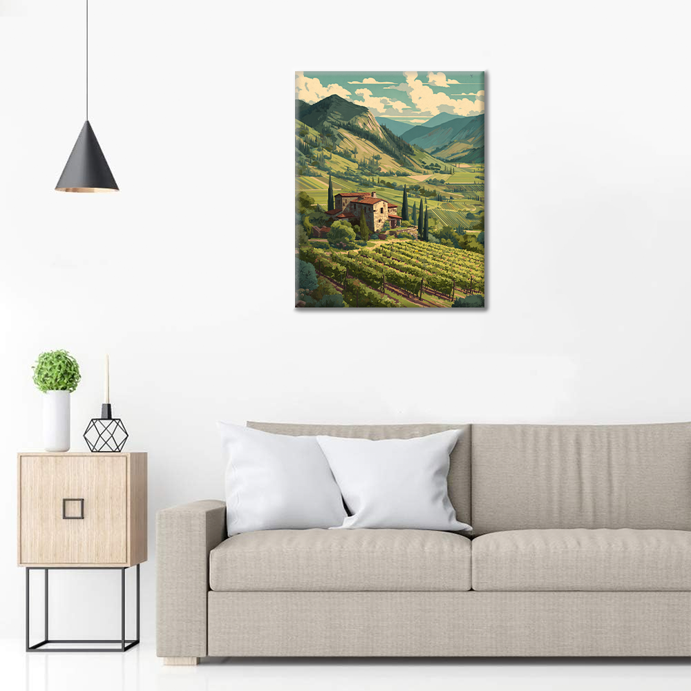 Emerald Vineyard - Malowanie po numerach