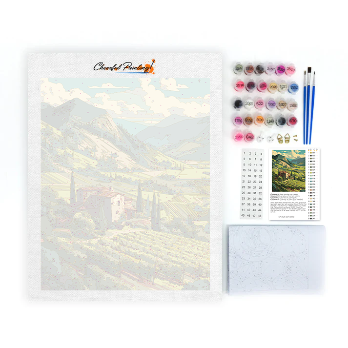 Emerald Vineyard - Malowanie po numerach