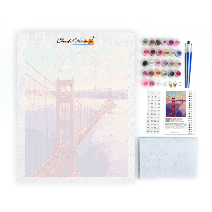 Most Golden Gate – Malowanie po numerach