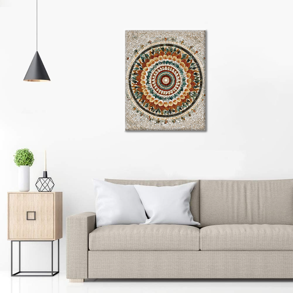 Warstwowa kolorowa mandala - malowanie po numerach