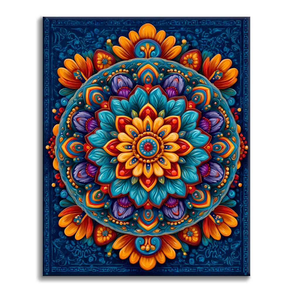 Radiant Mandala - Malowanie po numerach
