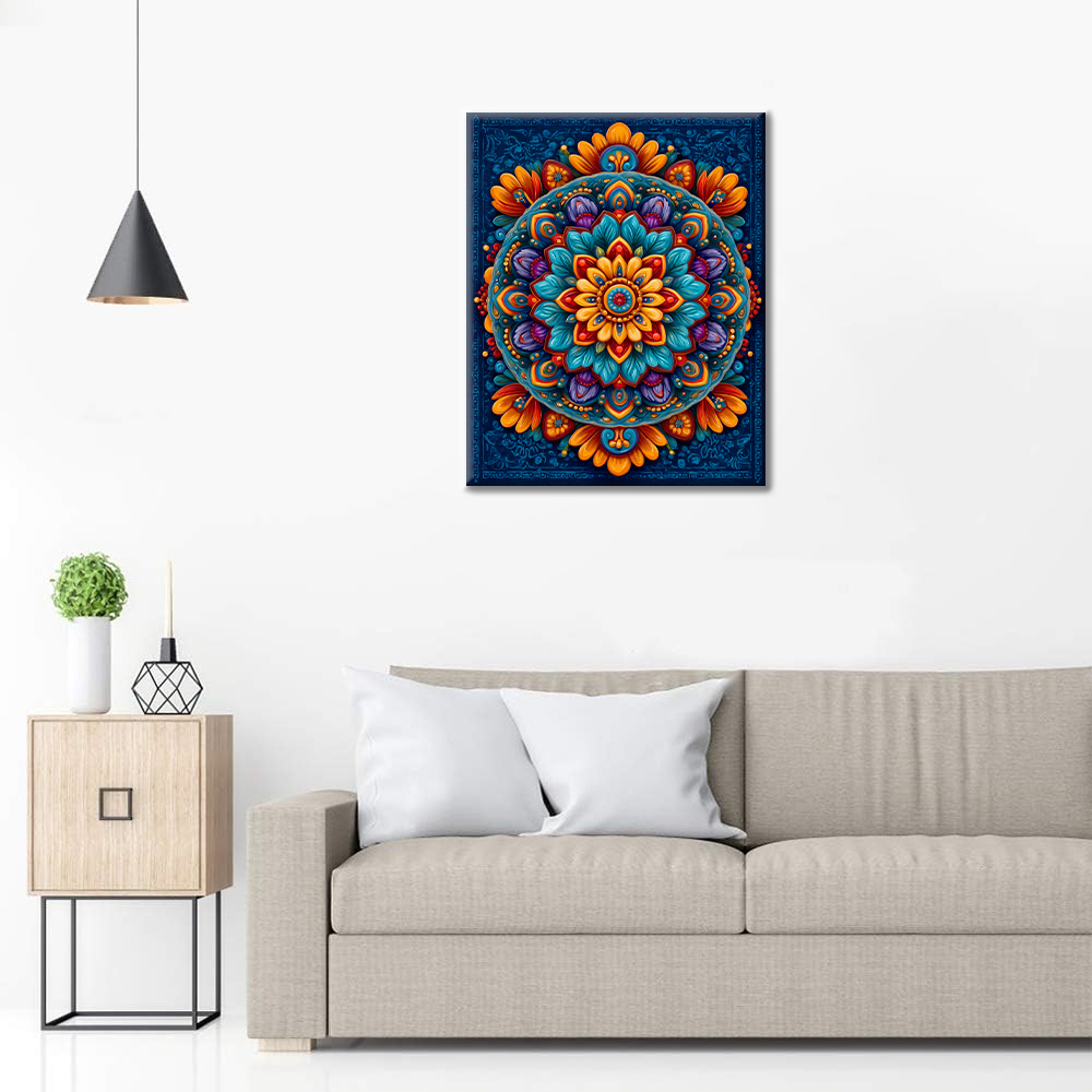 Radiant Mandala - Malowanie po numerach