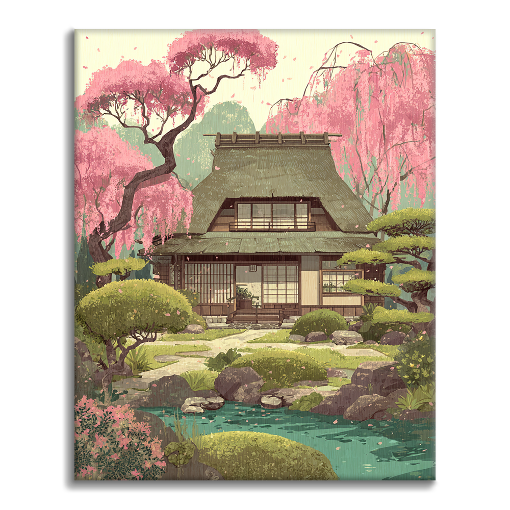 Wiosna Kasuga Sakura - Malowanie po numerach
