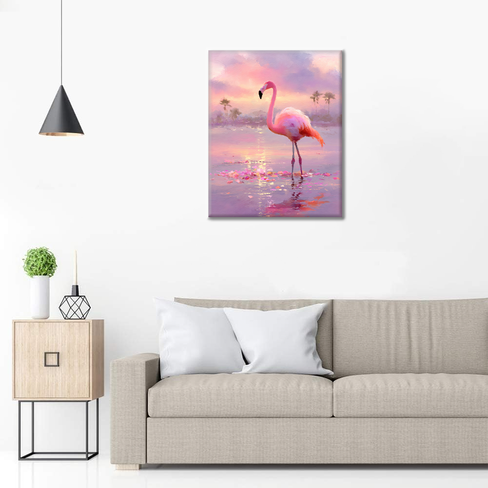 Zmierzch Flamingo – Malowanie po numerach