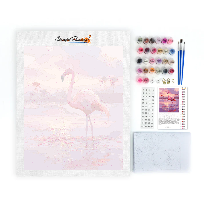 Zmierzch Flamingo – Malowanie po numerach
