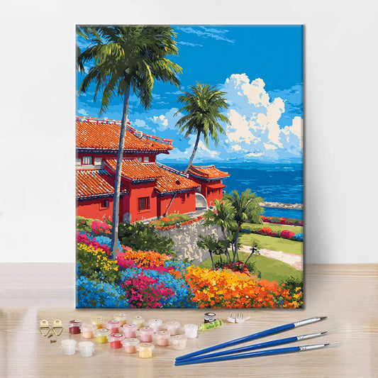 Zamek Shurijo – malowanie po numerach