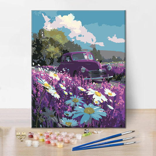 Purple Field Ride – Malowanie po numerach