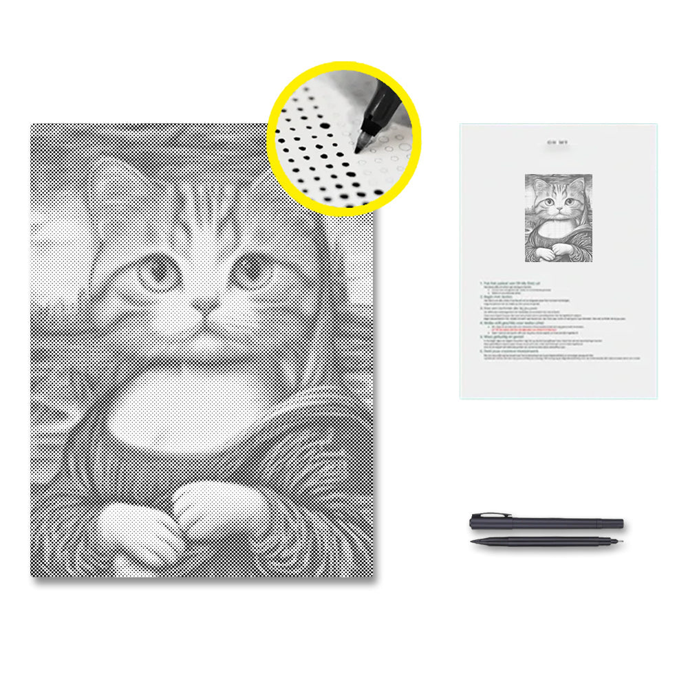 Kot Mona Lisa – Malowanie kropkami