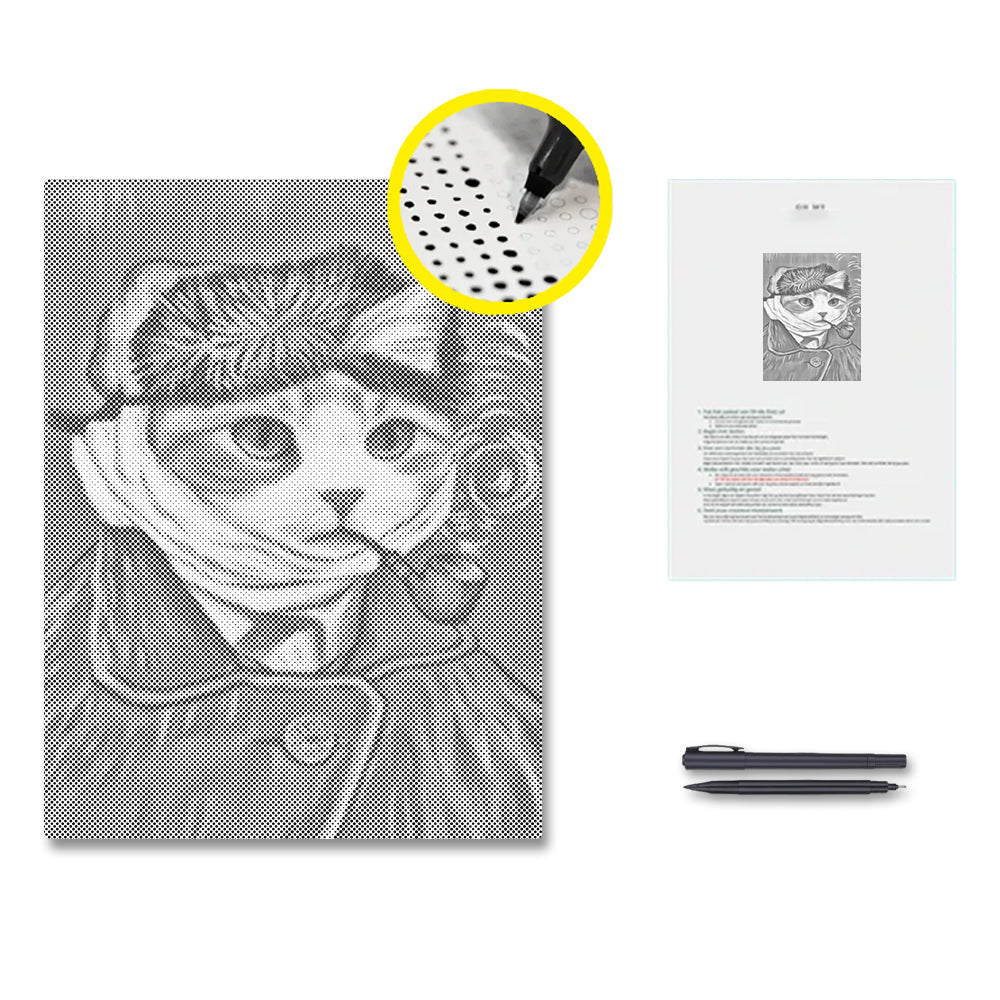Koci autoportret – Malowanie kropkami
