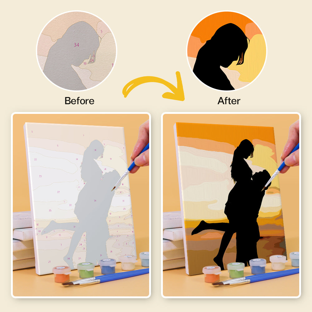 Zakochani - Malowanie po numerach