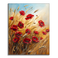 Zestaw Pole pszenicy i kwiaty - Malowanie po numerach - Cheerful Painting