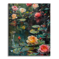 Zestaw Róże i lilie wodne - Malowanie po numerach - Cheerful Painting