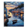 Zestaw Miasteczko Zachodzącego Słońca - Malowanie po numerach - Cheerful Painting