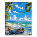 Zestaw Spokojna linia brzegowa - Malowanie po numerach - Cheerful Painting