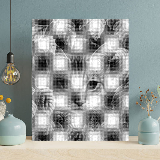 Leaves and Cat - Malowanie kropkami