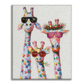 Zestaw Ostatni dzień - Kolorowa abstrakcyjna rodzina żyraf - Malowanie po numerach - Cheerful Painting