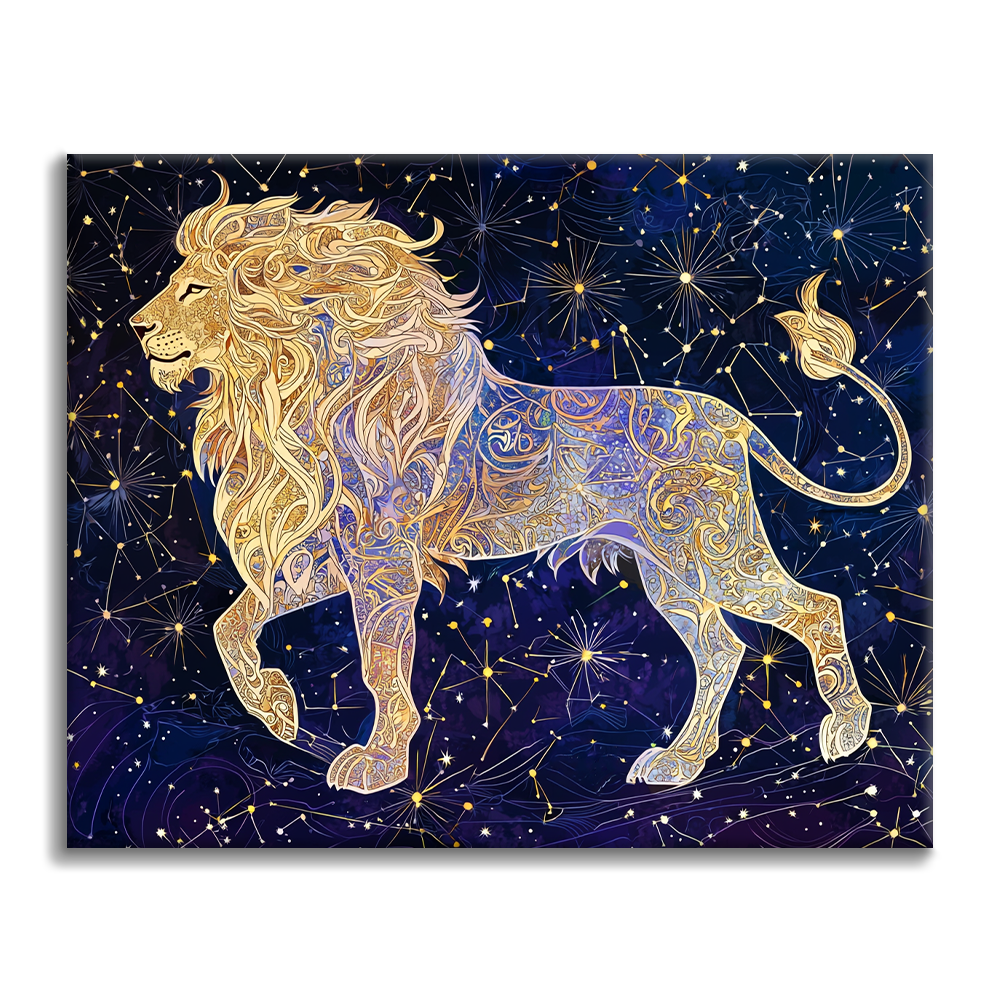 Lew — malowanie według numerów