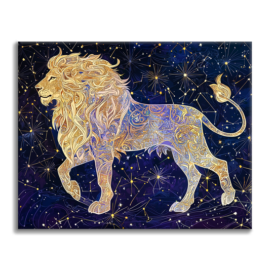 Lew — malowanie według numerów