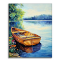 Zestaw Łodzie na Jeziorze - Malowanie po numerach - Cheerful Painting
