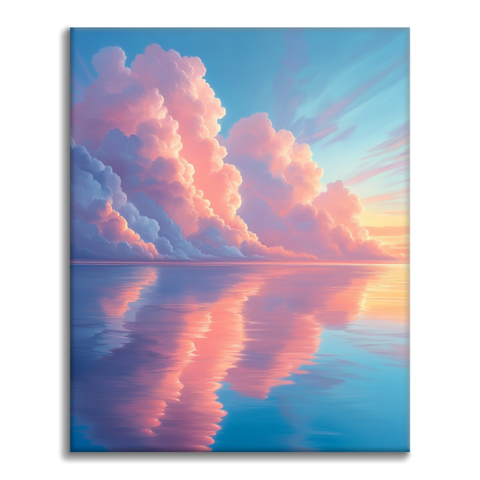 Dreamy Clouds in the Mirror - Malowanie po numerach