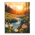 Zestaw Sunset Valley - Malowanie po numerach - Cheerful Painting