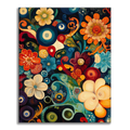 Zestaw Abstrakcyjne kwiaty - Malowanie po numerach - Cheerful Painting