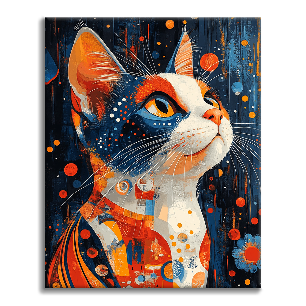 Kot Calico - Malowanie po Numerach