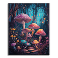 Zestaw Zaczarowany gaj grzybów - Malowanie po numerach - Cheerful Painting