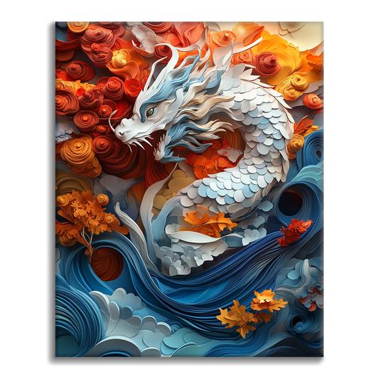 Ściana smoka - Malowanie według numerów