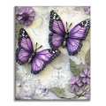 Zestaw Fioletowy motyl - Malowanie po numerach - Cheerful Painting