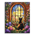 Zestaw Kwiaty i koty - Malowanie po numerach - Cheerful Painting