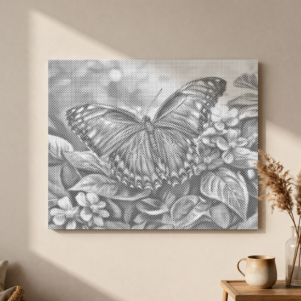 Blue Butterfly - Malowanie kropkami