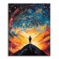 Zestaw Across the Starry Sky - Malowanie po numerach - Cheerful Painting
