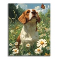 Zestaw Pies i motyl - Malowanie po numerach - Cheerful Painting