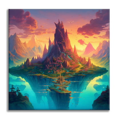 Fantasy Mountain Range - Malowanie po numerach
